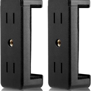 2 Pcs Universal Cell Phone Tripod Mount Adapter Expandable Phone Clip Phone Holder Clip Connector Head for Phone Stands Selfie Sticks Travel and More